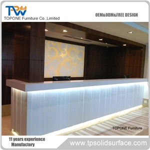 Acrylic Solid Surface Environmental Materialbank Reception Desk