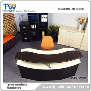 Artificial Marble Reception Counter Office Reception Desk Design