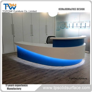 Artificial Marble Stone Beauty Salon Reception Table