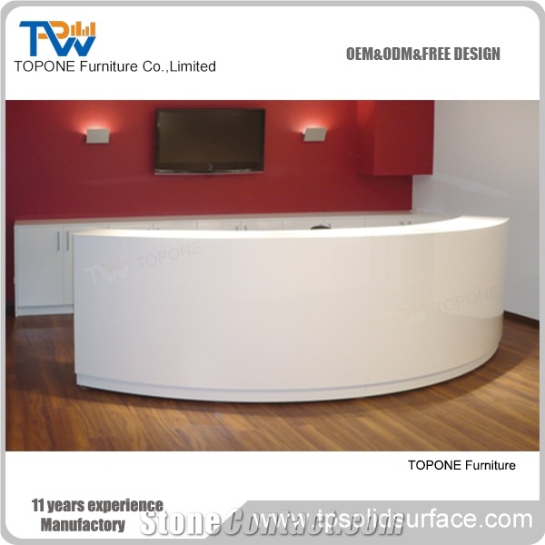 Artificial Marble Stone Beauty Salon Reception Table