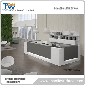 Contemporary Office Reception Desk Front Stand Desk for Sale