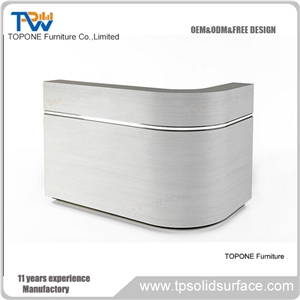 High Gloss Small Solid Surface Front Desk