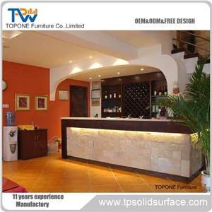 Led Lighted Colorful Reception Counter