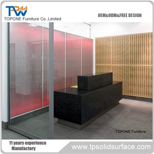 Manmade Stone Modern Round Reception Counter