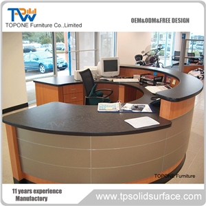 Manmade Stone Reception Counter Led Designs