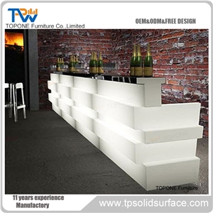 Marble Illuminated Led Light Bar Counter Commercial Bar Furniture