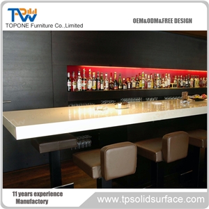 Marble Solid Surface Long Size Led New Bar Counter
