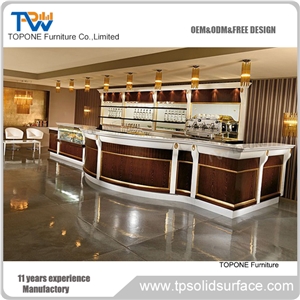 Marble Stone Led Illuminated Nightclub Bar Counter Decoration