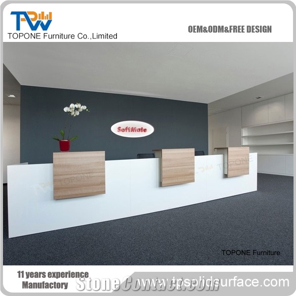 Material Reception Desk Office Furniture Reception Counter from China