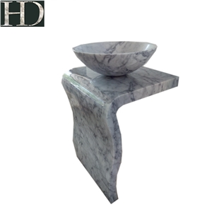 Bathroom Basin Natural Marble and Granite Pedestal Wash Basin for Sale