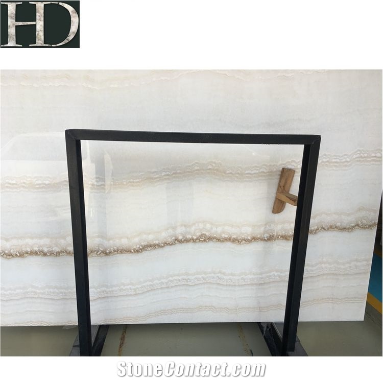 Beautiful Natural Onyx Stone White Onyx Slabs Marble for Wall Panel