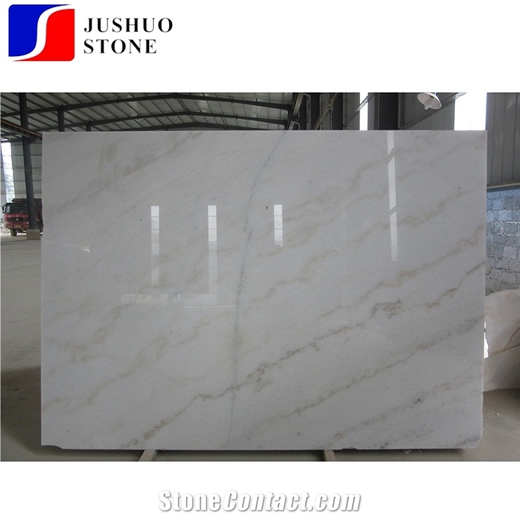 China Bianco Carrara Marble with Yellow Veins Good Quality Stone Slabs