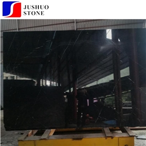 China Black Nero Marquina Marble Slab Prices for Inner Decorations