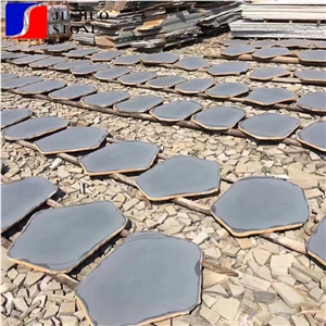 China Hannan Factory Black Basalt Stone Tile for Patio Path Decoration