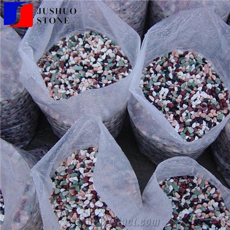 China Polished Mixed Color Pebble Stone for Garden Decoration Building