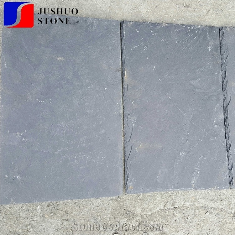 China Split Natural Black Slate Tile Flooring Wall Cladding Panel
