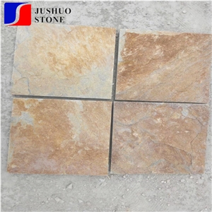 China Yellow Rusty Nature Split Culture Stone for Walling Decor Price