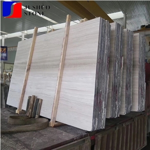 Factory Price Stock Wooden Grains White Marble Slab Wall Building Tile