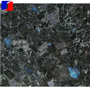 Labradorit Volga Blue Granite Big Slab with Factory Price Stone Tiles