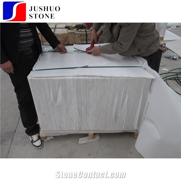 Marmo Bianco Esterno Marble Tiles for Train Station Wall Cladding