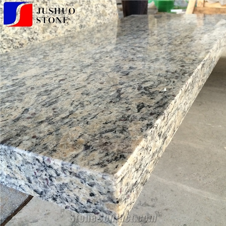 Polished Natural Giallo Cecilia Granite Tile Slab From China