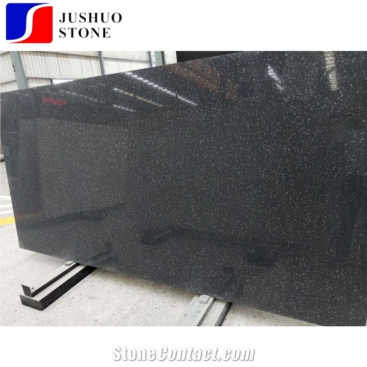 Quality Galaxy Black Granite Stone in China Polished Honed