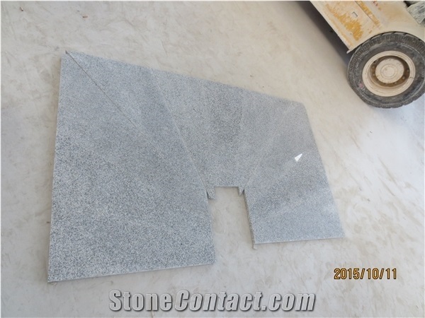Flamed Surface G603 Light Grey Granite Steps, Risers