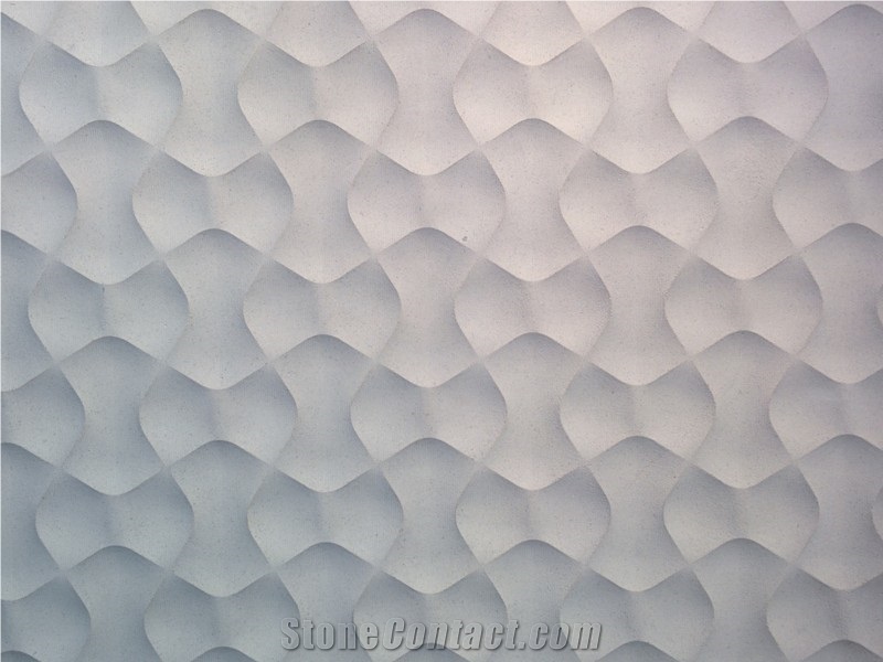 3d Moca Cream Limestone Beige Coral Wall Panel Tile,Spray Wave Ses Shell Stone Cnc Wall Gofar