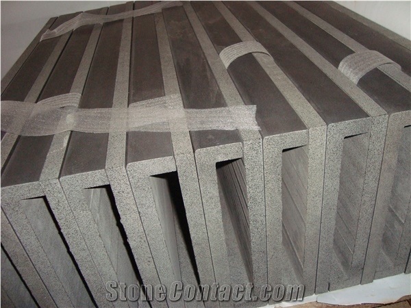 China Black Basalt L Shaped Swimming Pool Coping Paver,Flooe Stepping Exterior Stone for Custom