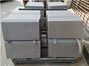China Grey Granite G654 Bullnose Flamed Pool Coping Paver,Landscaping Stone Floor