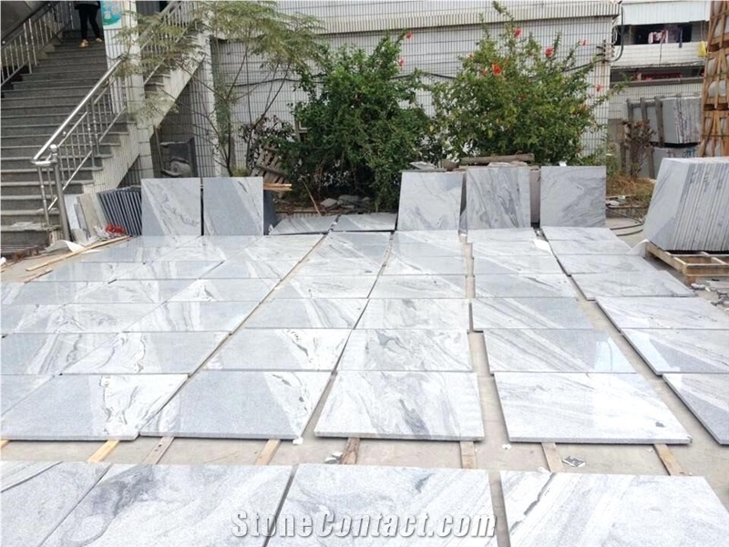 China Viscont Cosmic White Granite Machine Cutting Panel Tile Floor Covering