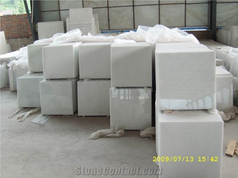 Sichuan Shuijing Crystal White Marble Wall Panel Tile,Pure White China Marble Walling,Floor Covering