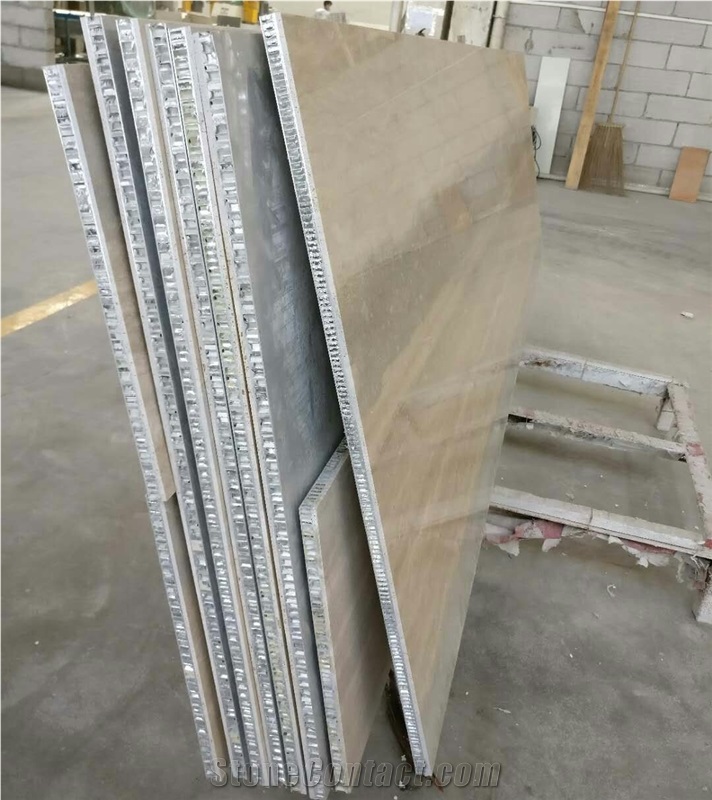 Silver Travertine Lightweight Honeycomb Stone Panel Tile,Wall Cladding