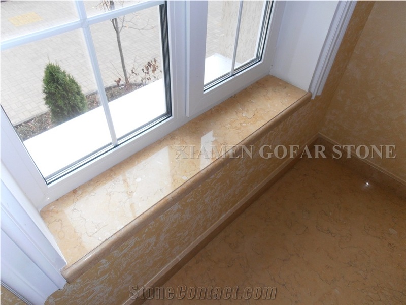 Sunny Beige Marble Window Sills Thresholds Surround Panel