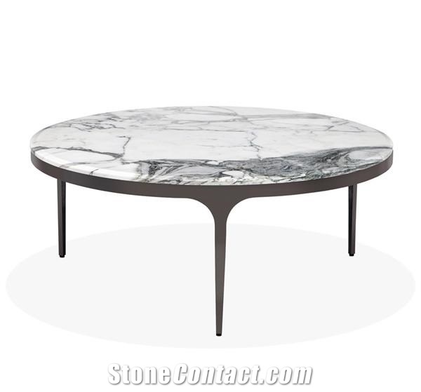 Table Djungle Calacatta Carrara White Marble Furniture Tabletop Interior
