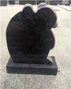 Bahama Blue Granite Teddy Bear Tombstone for Childer Single Monuments