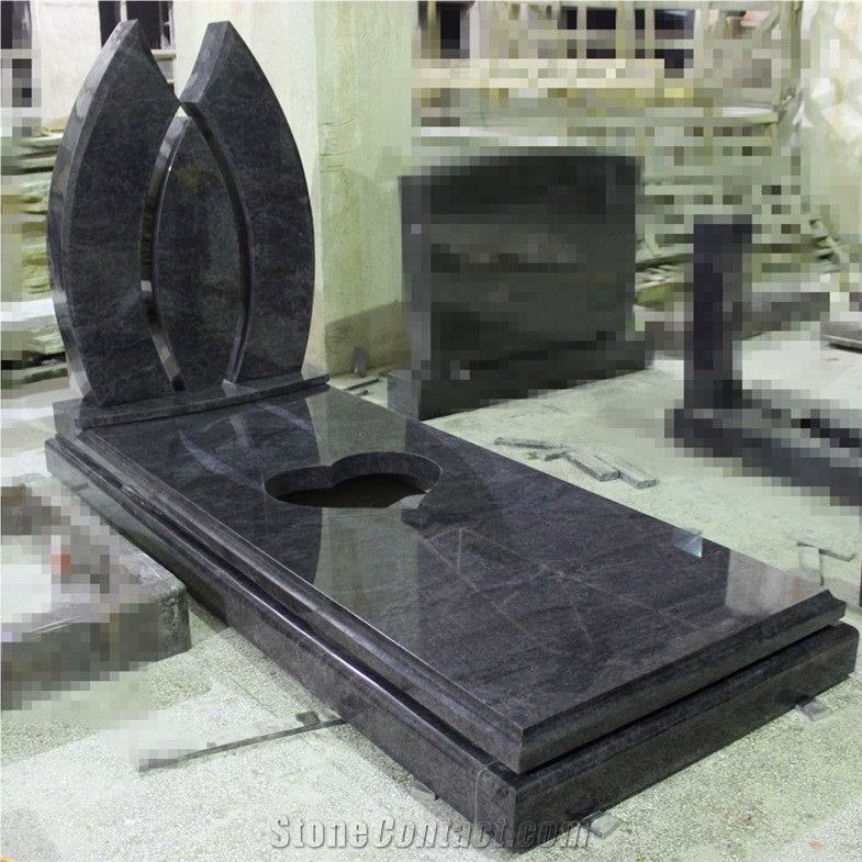 European Style Cemetery Monuments Custom Design Granite Headstone
