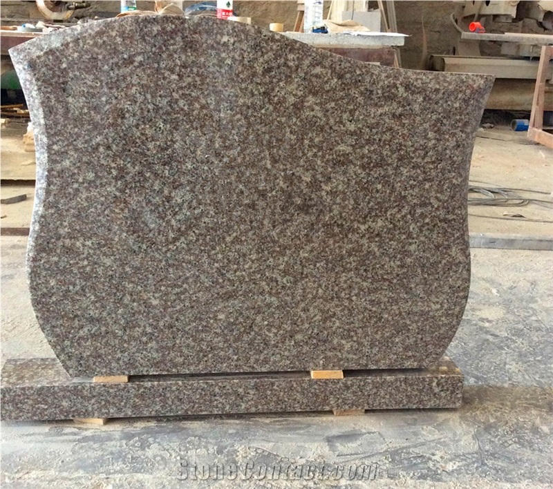 G664 Granite European Style Headstone