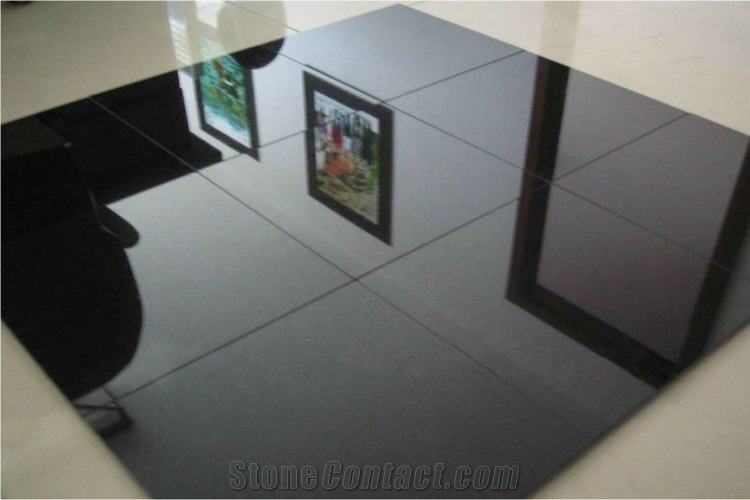 Shanxi Black 600x300x2 Polish Flamed Flooring Tile
