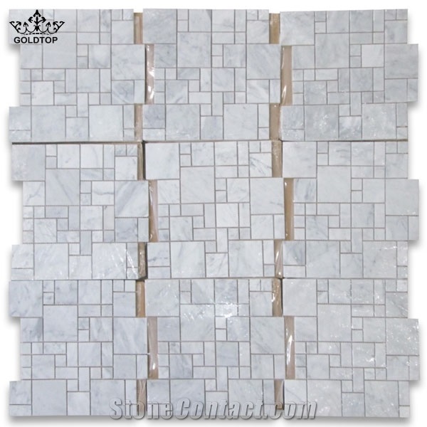 White Carrara Marble Versailles Pattern for Floor Covering,Skirting