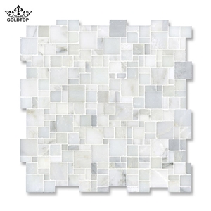 White Carrara Marble Versailles Pattern for Floor Covering,Skirting