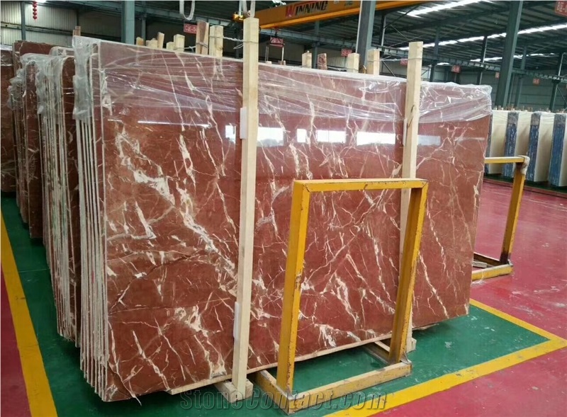 Natural Marble Stone Rosso Alicante Marble Slab