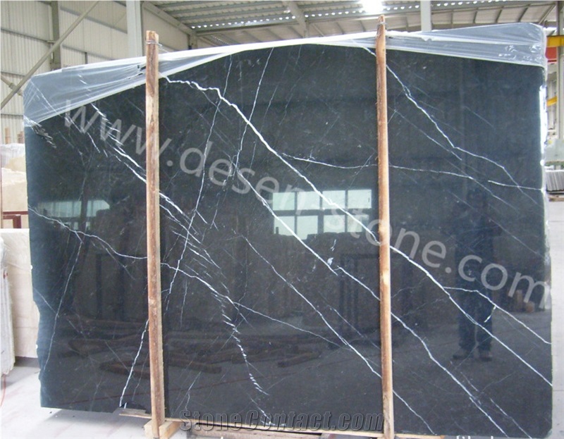 China Nero Marquina/Oriental Black Marble Stone Slabs&Tiles Vanity Top