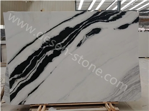 China Panda White/Sonal White Marble Stone Slabs&Tiles Wall Covering