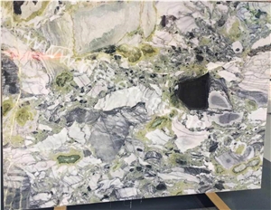 Cold Jade/White Beauty/Ice Green Connect Marble Stone Slabs&Tiles Wall