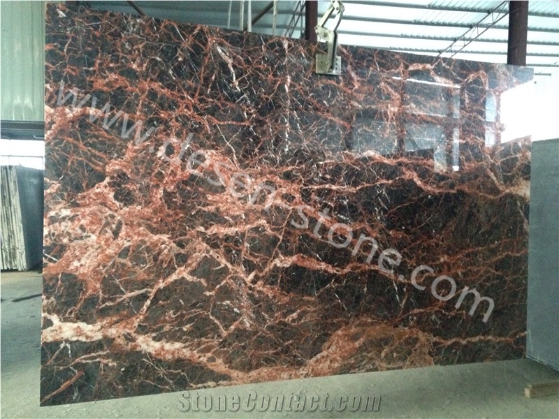 Cuckoo Red/Azalea Red/Brown Beauty Marble Stone Slabs&Tiles Patterns