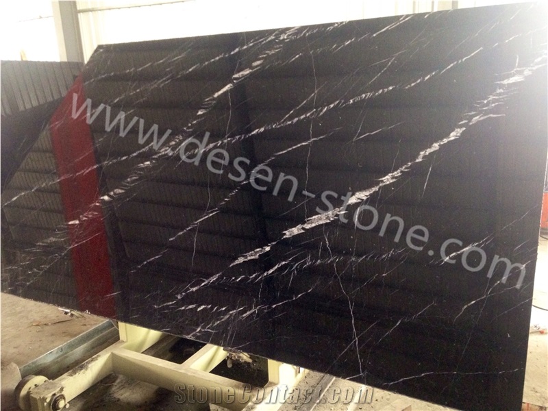 Nero Marquina/China Black Marquina Marble Stone Slabs&Tiles Flooring
