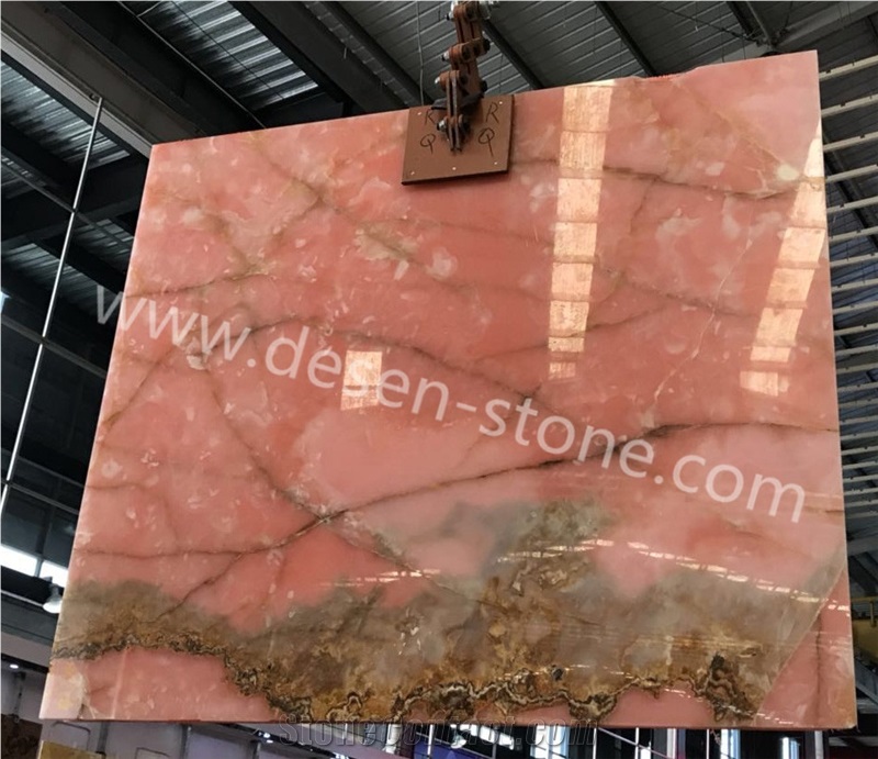 Pink Onyx/Onice Rosa/Iran Pink/Persian Pink Onyx Stone Slabs&Tiles