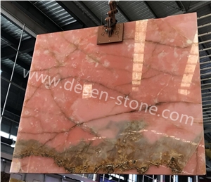 Pink Onyx/Onice Rosa/Iran Pink/Persian Pink Onyx Stone Slabs&Tiles