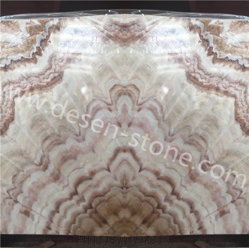 Rainbow/White Translucent/Rainbow White Onyx Stone Slabs&Tiles Pattern